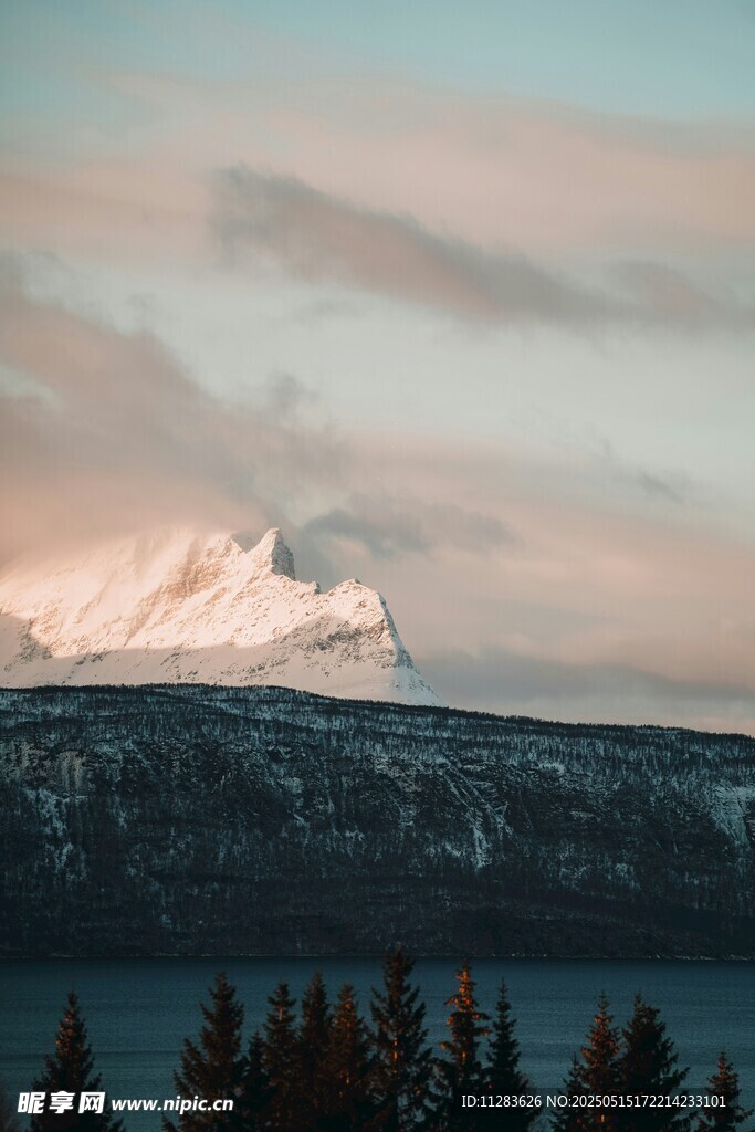 雪山森林美景