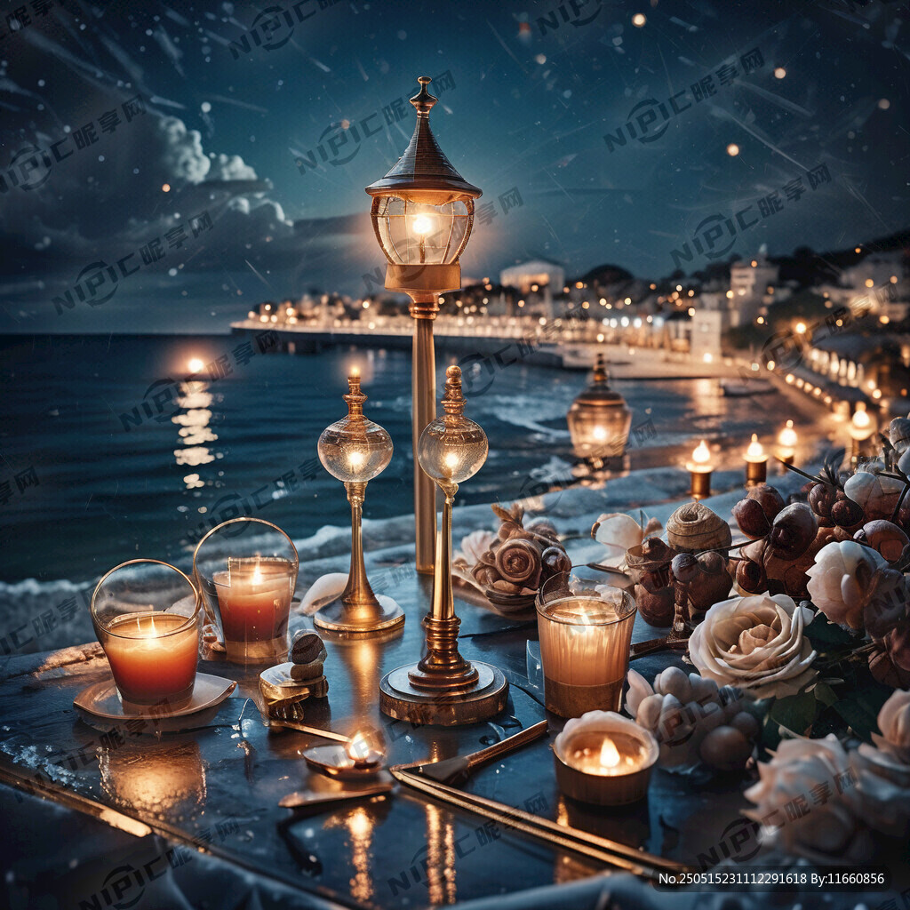 轻奢风格海夜景