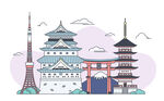 日本标志性建筑景观图