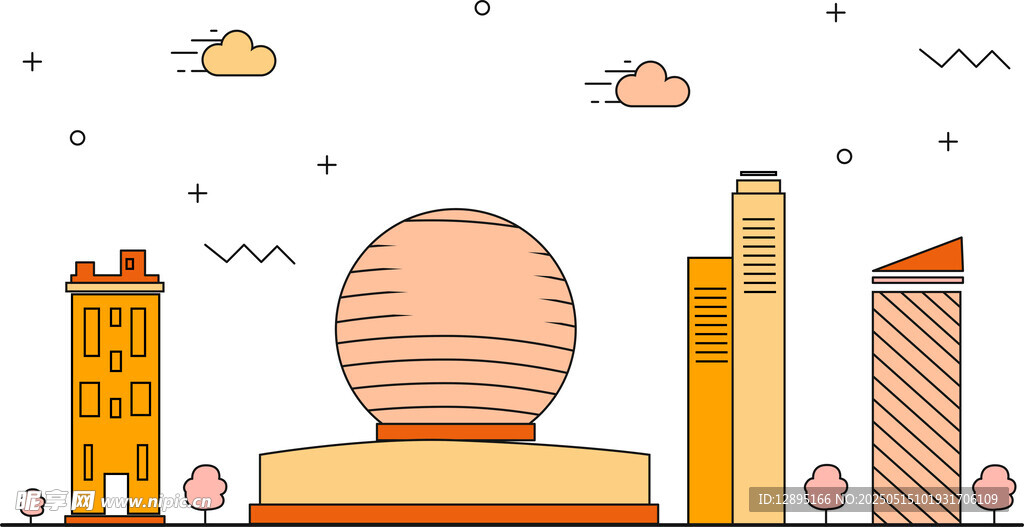 城市天际线中的独特建筑