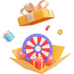 礼盒3D物品贴纸png