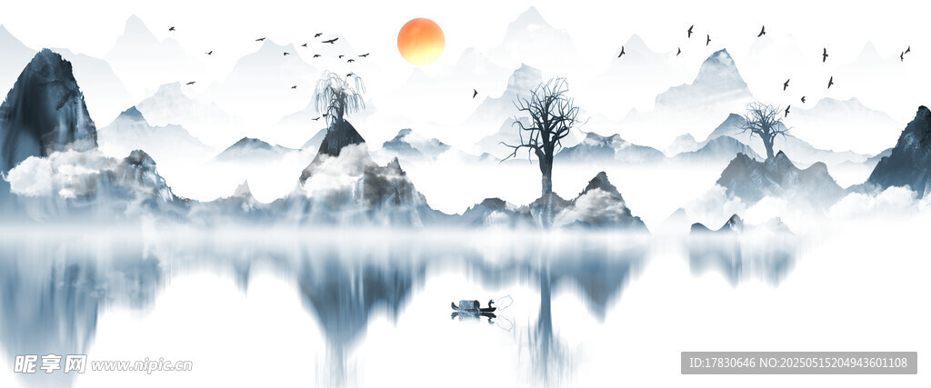 水墨山水意境图