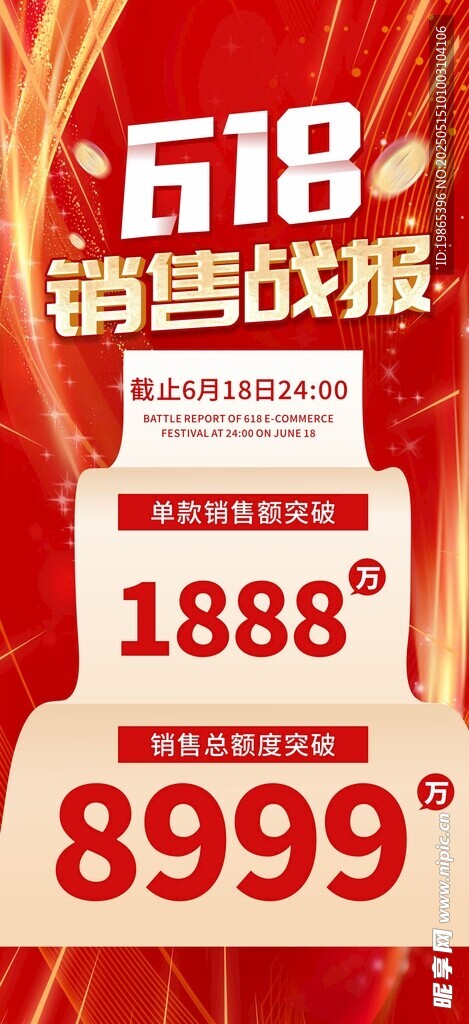 618销售战报喜报海报