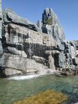 海边嶙峋岩石与清澈海水