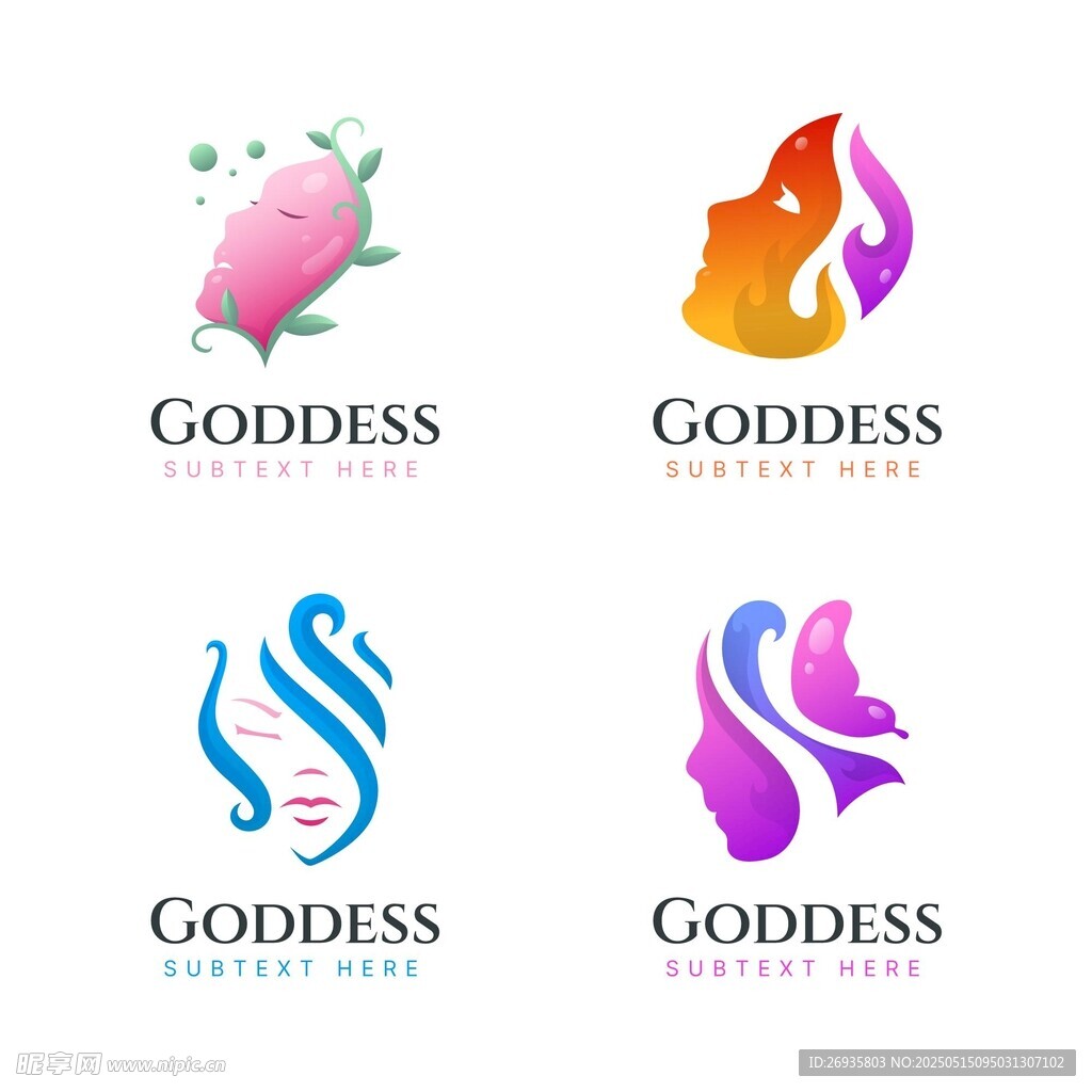 女神头像logo