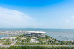海滨城市风光俯瞰美景