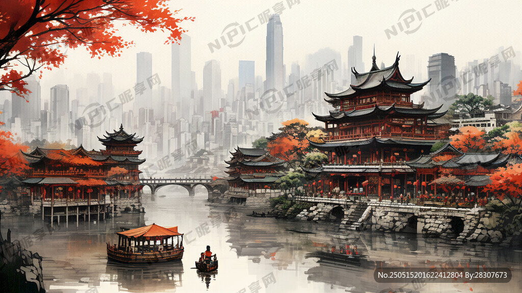 重庆 洪崖洞 手绘