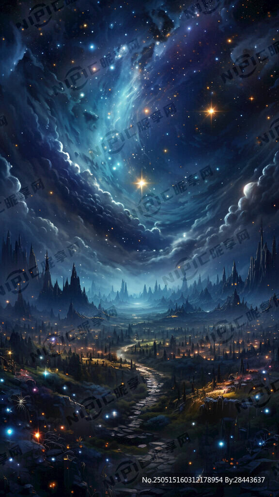 星空 繁星 梦幻 缤纷 无人