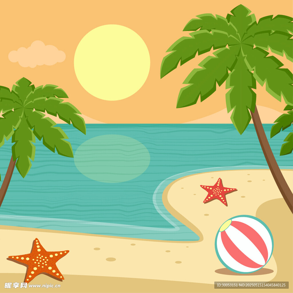 夏日海滩美景