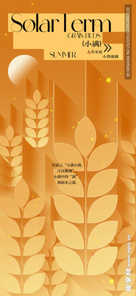 小满节气传统海报