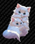 大牌 数码印花 手绘花 猫咪