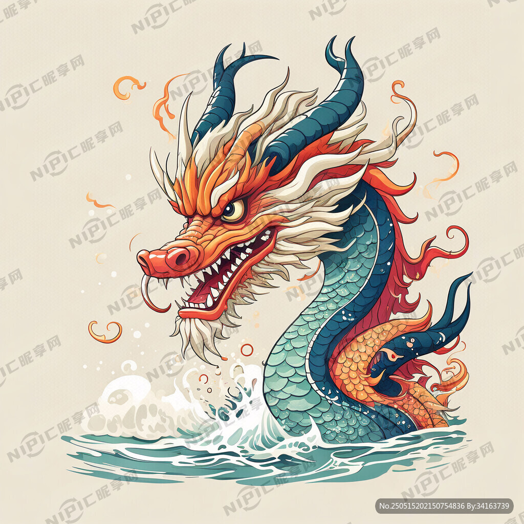 龙尾  卡通矢量图
