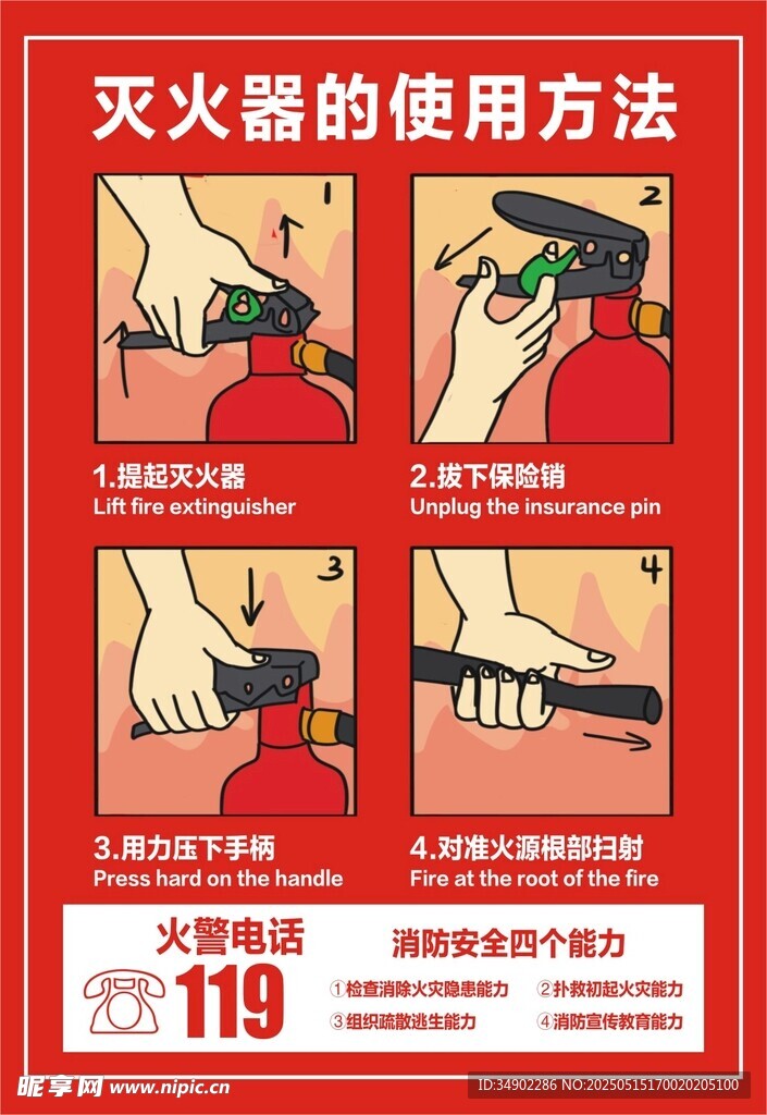 灭火器的使用方法