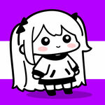 可爱卡通双马尾女孩形象