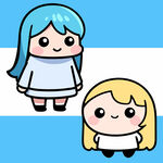 可爱双马尾卡通女孩形象