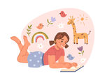 卡通女孩插图