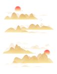 日出群山景