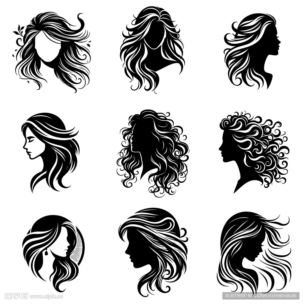 女性头像图案