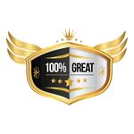 100卓越金色徽章标志