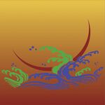 中式海浪弯月图案设计