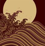 月夜海浪图