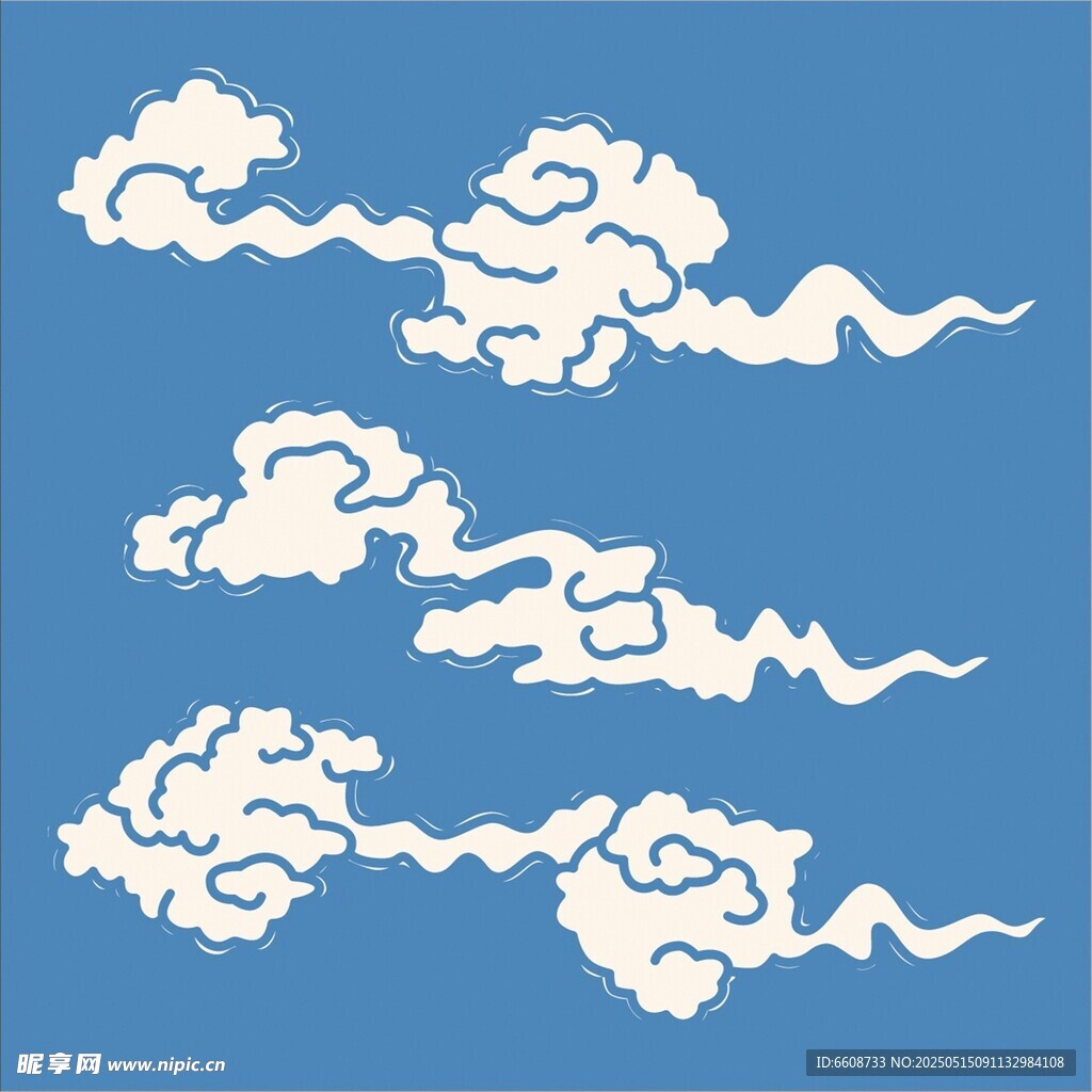 中式传统云朵图案设计