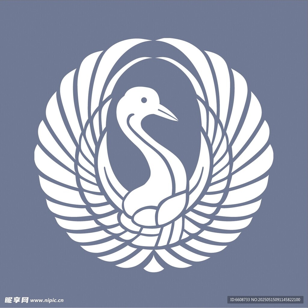优雅天鹅图案设计元素
