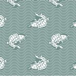 海龟波浪纹图案背景设计