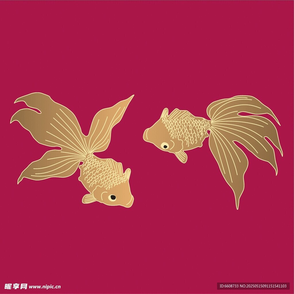 双金鱼金饰图