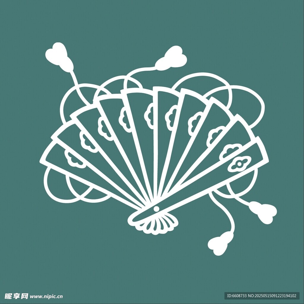 简约扇形图案设计元素
