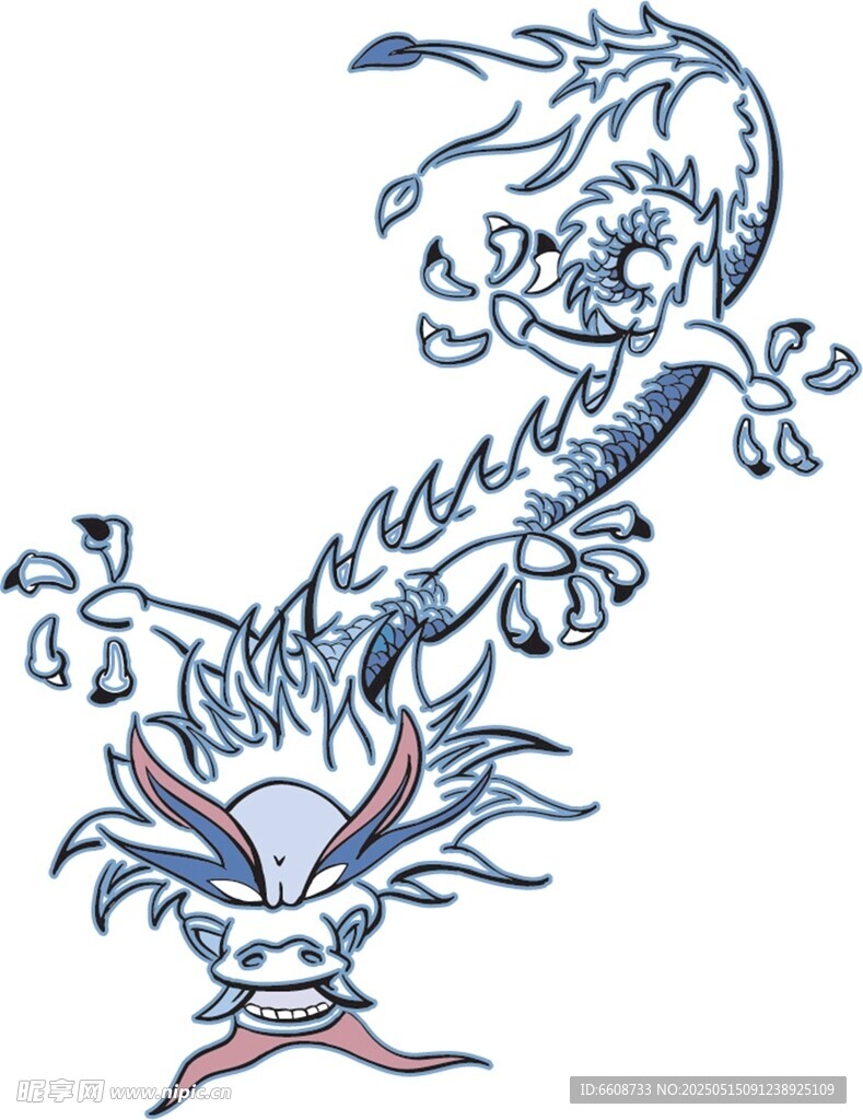 传统中式龙纹图案设计
