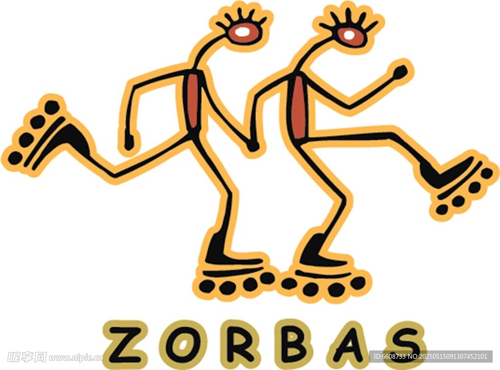 Zorbas轮滑标志图案
