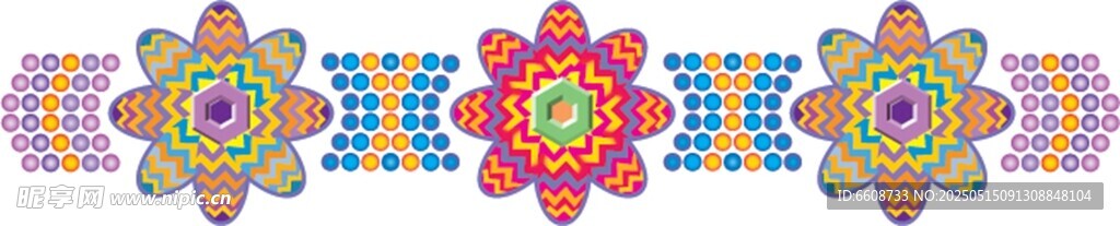 多彩几何花纹图案设计