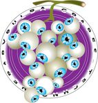 诡异眼球葡萄图案设计