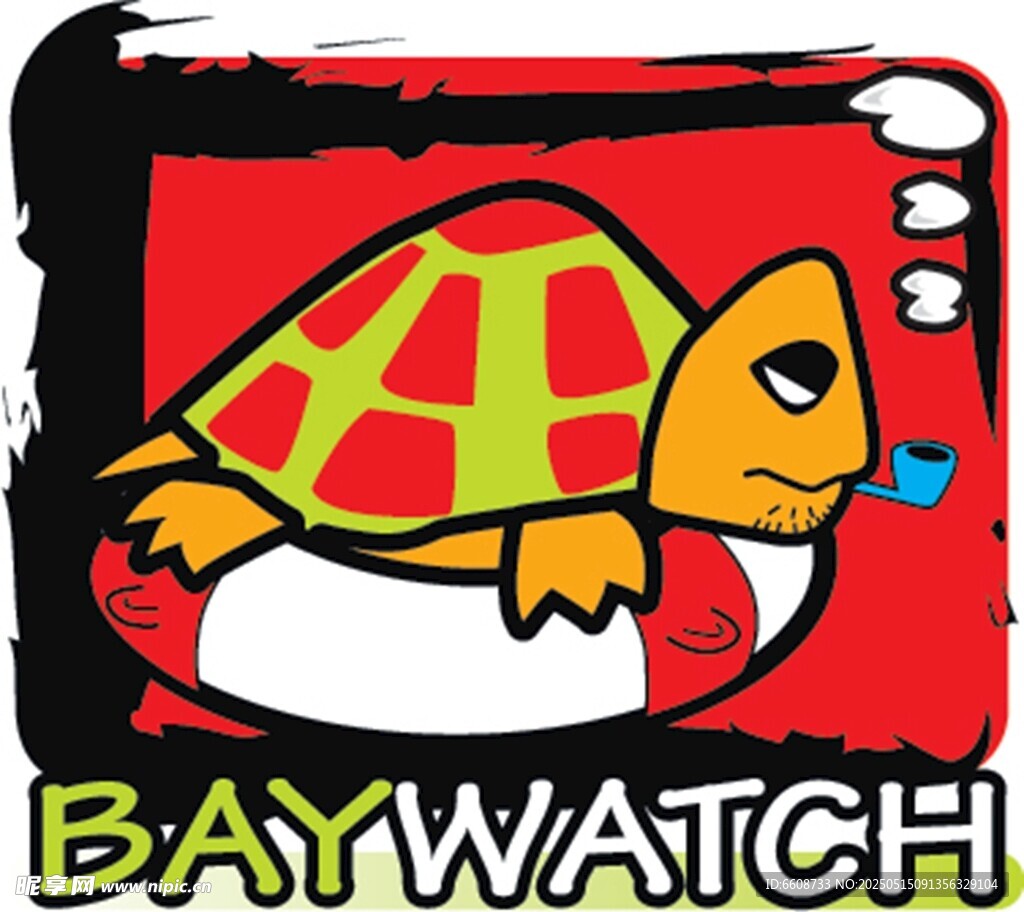卡通海龟BAYWATCH形象