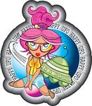 卡通女孩与星球奇幻形象