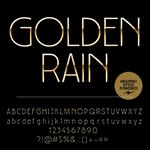 金色雨滴字体展示