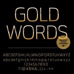 金色华丽英文字体展示