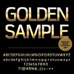 金色样本字体展示