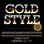 金色风格英文字体展示