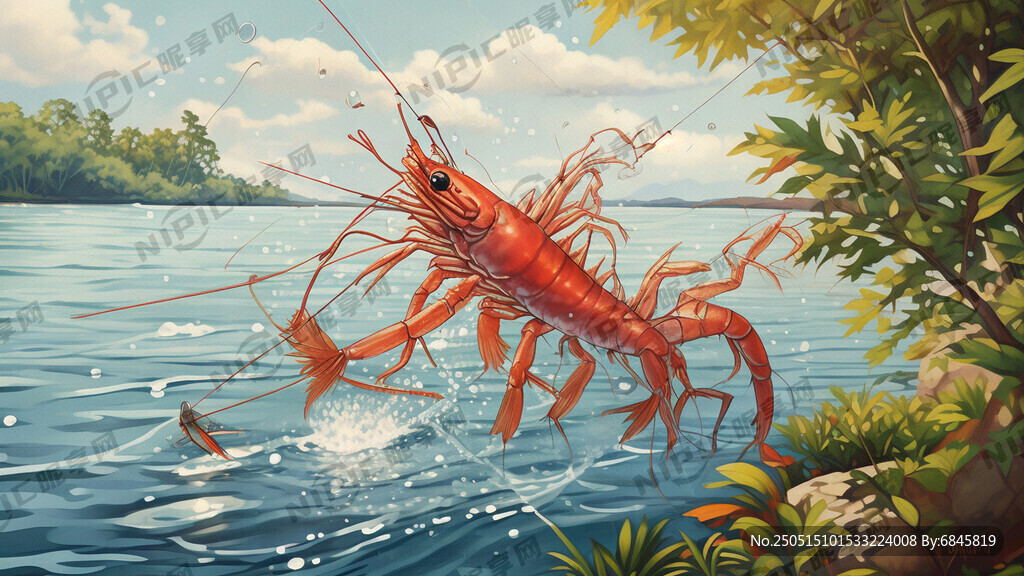钓虾海报
