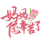 妈妈您辛苦了艺术字设计
