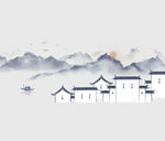 水墨江南山水民居图景