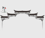 中式古典飞檐建筑元素