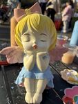 可爱闭眼小天使石膏娃娃