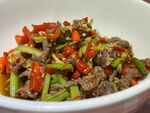 香辣牛肉蔬菜小炒
