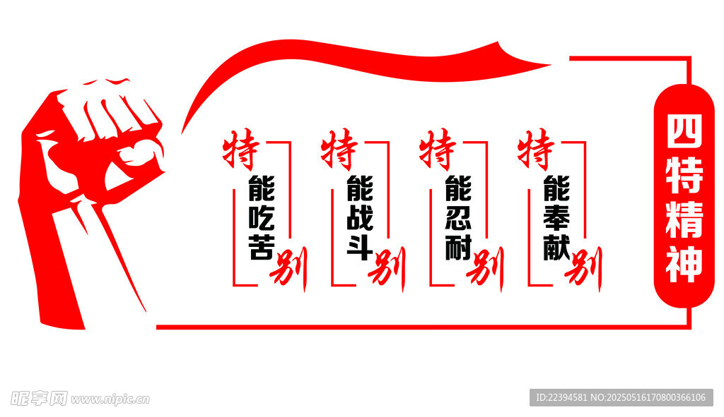 红色四特精神文化墙