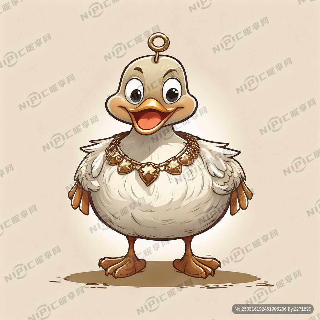 卡通鸭 颜色鲜艳 矢量