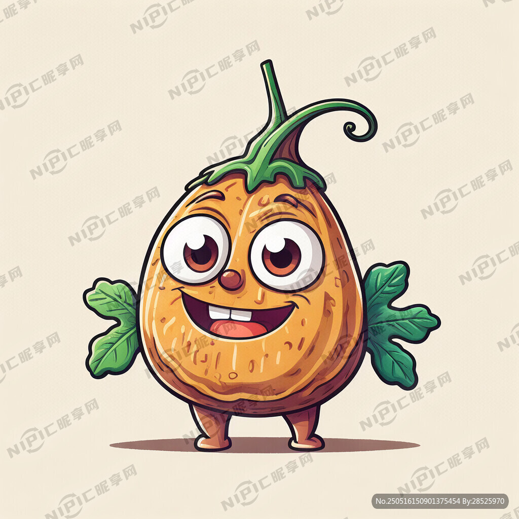 红薯叶卡通人物图