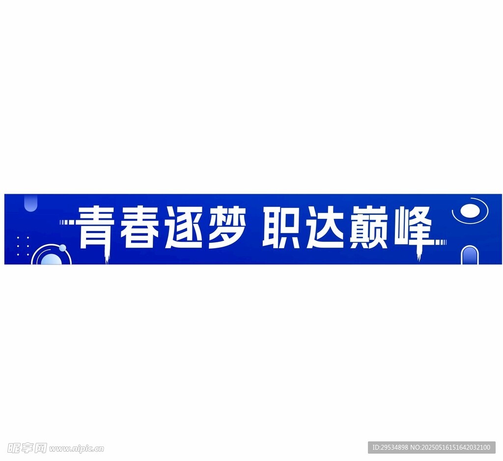 青春逐梦 职达巅峰标语